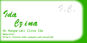 ida czina business card